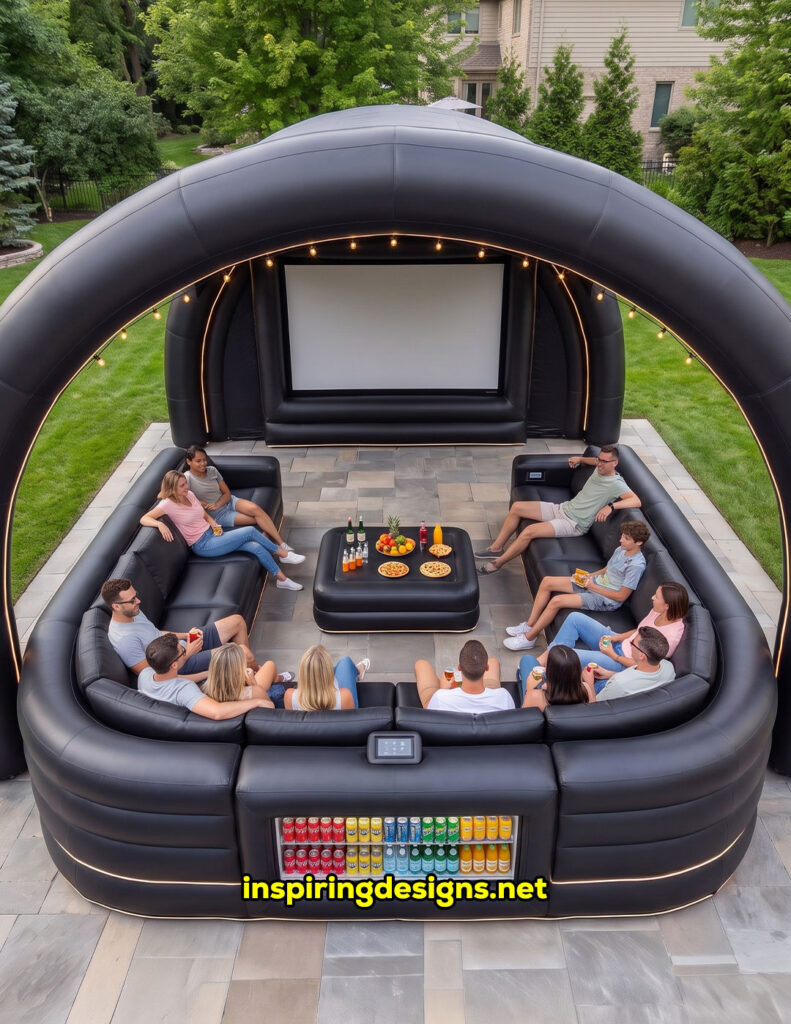 Giant inflatable movie theater