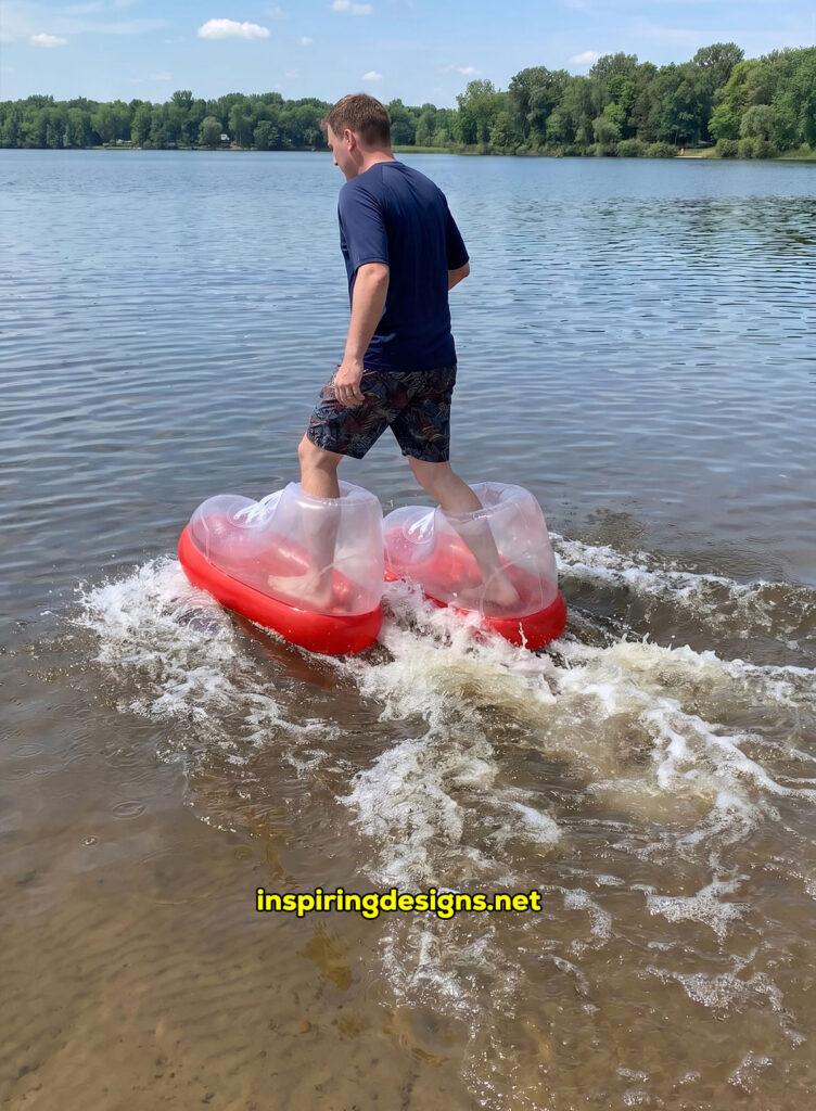 giant inflatable electric powered water shoes