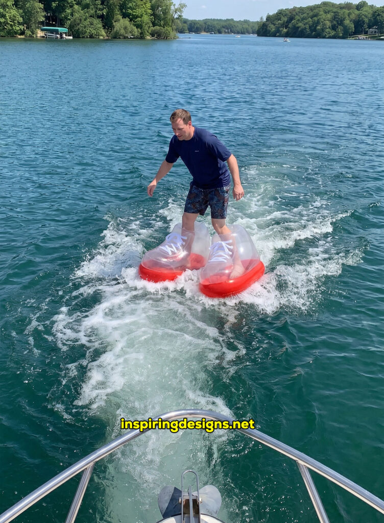 giant inflatable electric powered water shoes