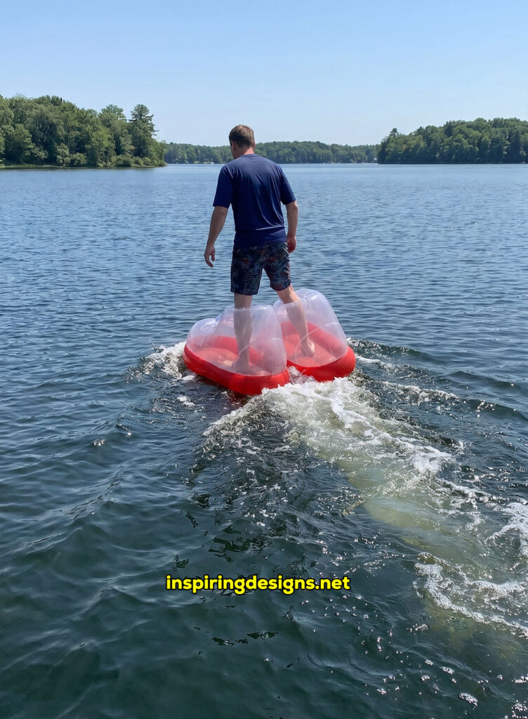 giant inflatable electric powered water shoes