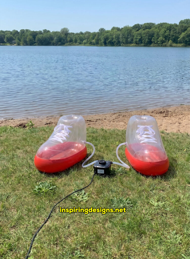 giant inflatable electric powered water shoes