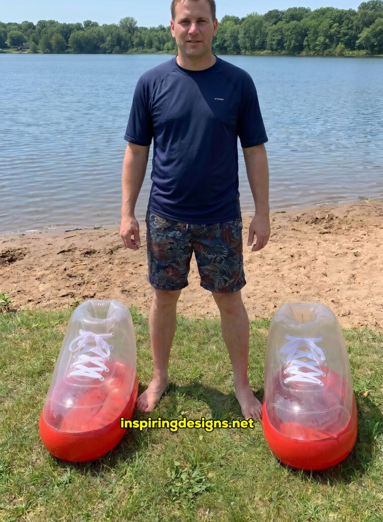 giant inflatable electric powered water shoes