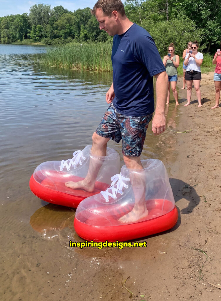 giant inflatable electric powered water shoes