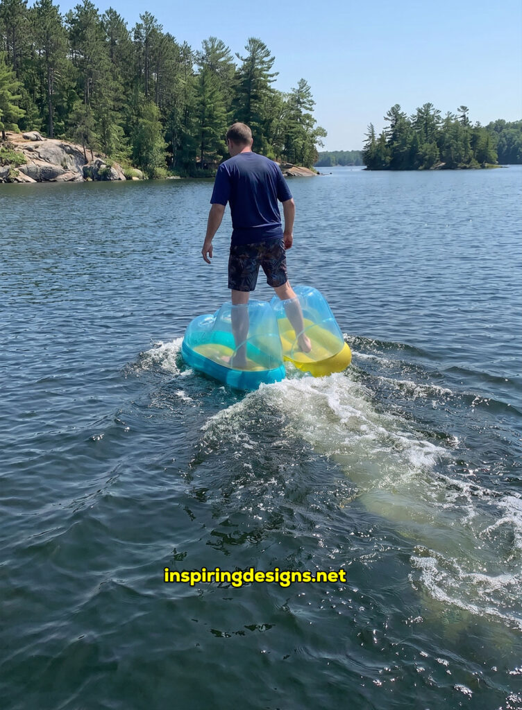 giant inflatable electric powered water shoes
